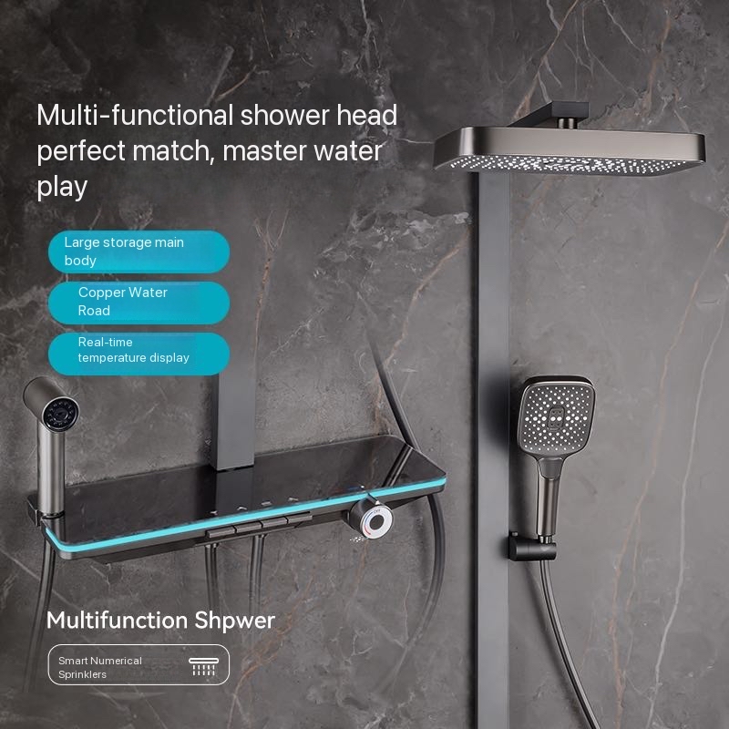 Shower Head Rain - مجموعة دش حمام كاملة بزر بيانو
