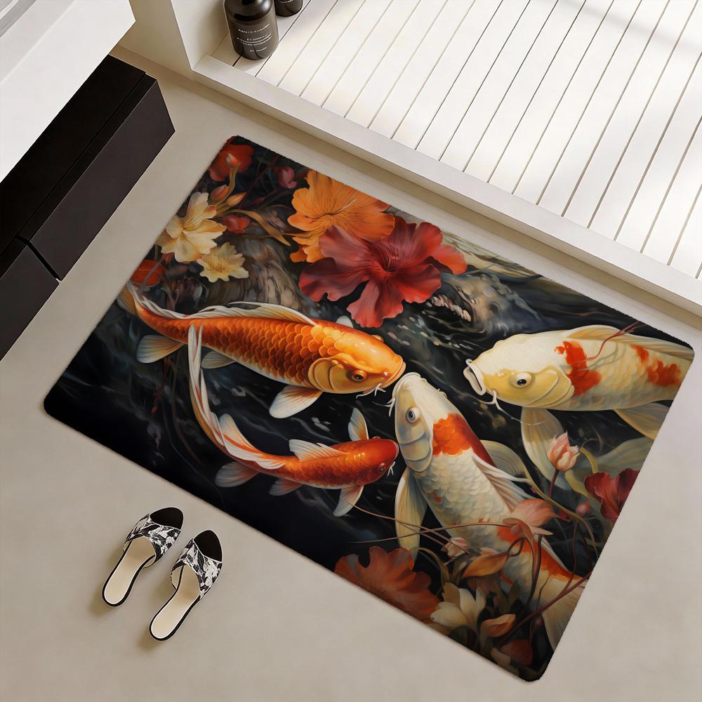 Home Goods Bathroom Decor - سجادة أرضية على شكل سمكة الكوي