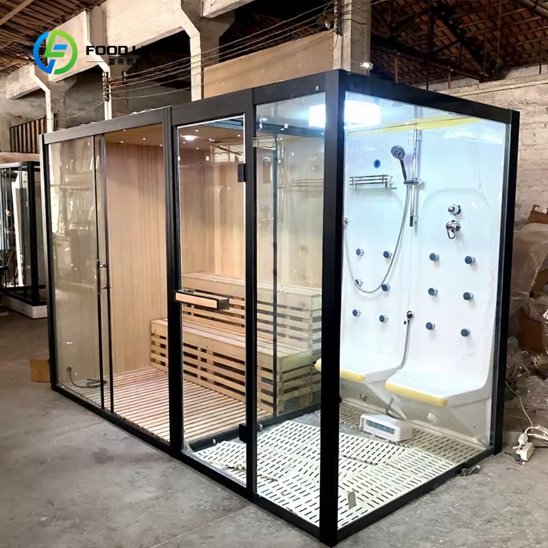 Home Bathroom Sauna - غرفة ساونا خشبية مخصصة مع حجرة