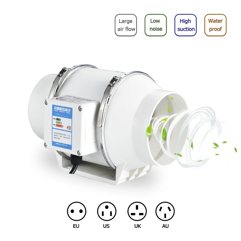 Home Bathroom Ventilation - مروحة أنابيب صامتة للمنزل 3 و4