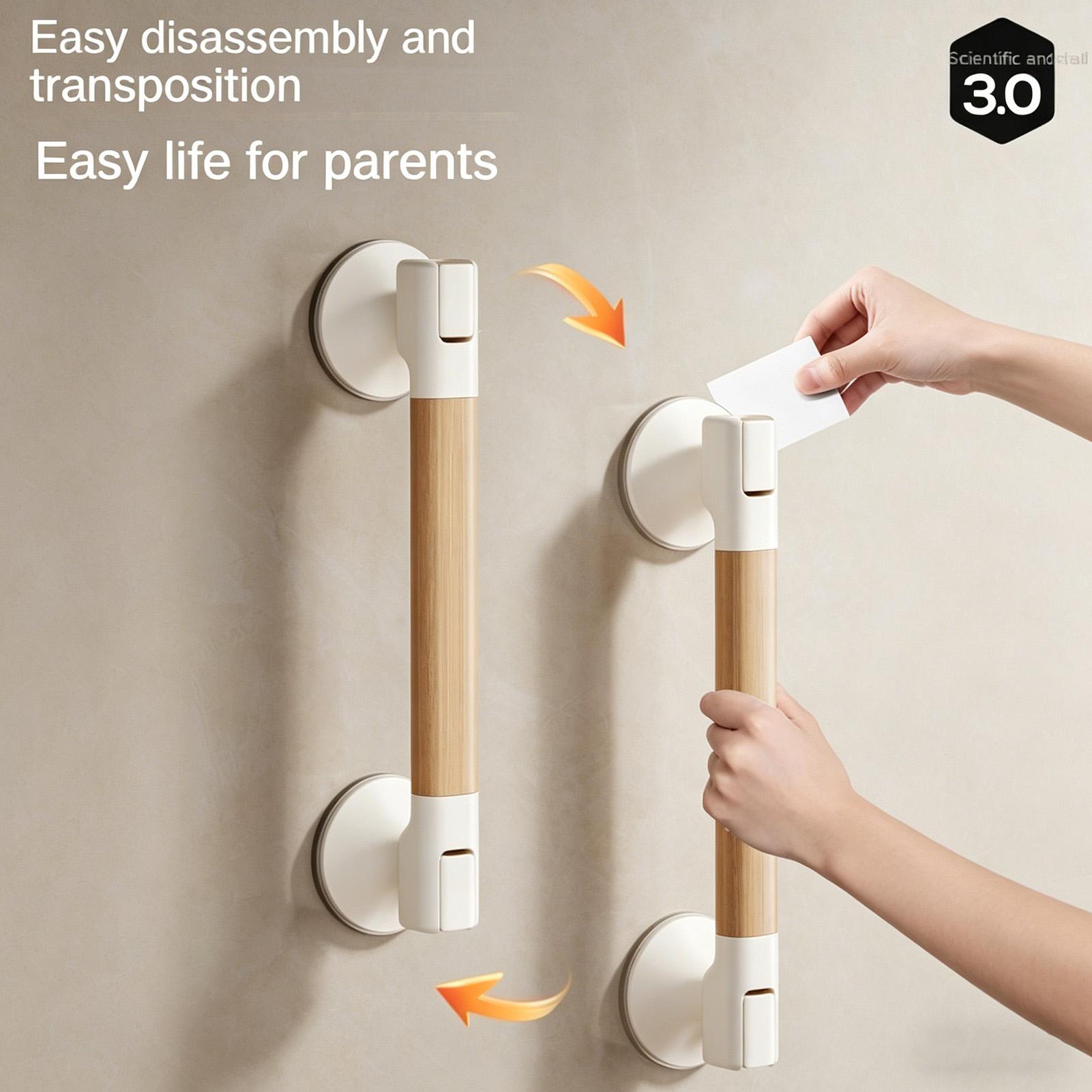 Home Bathroom Grab Bar - مقبض شفط للحمام، قضبان مساعدة للاستحمام،