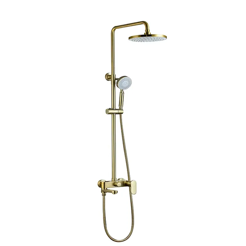 طقم دش مطري نحاسي عصري بمقبض و - مراجعة Shower Head Rain وسعره