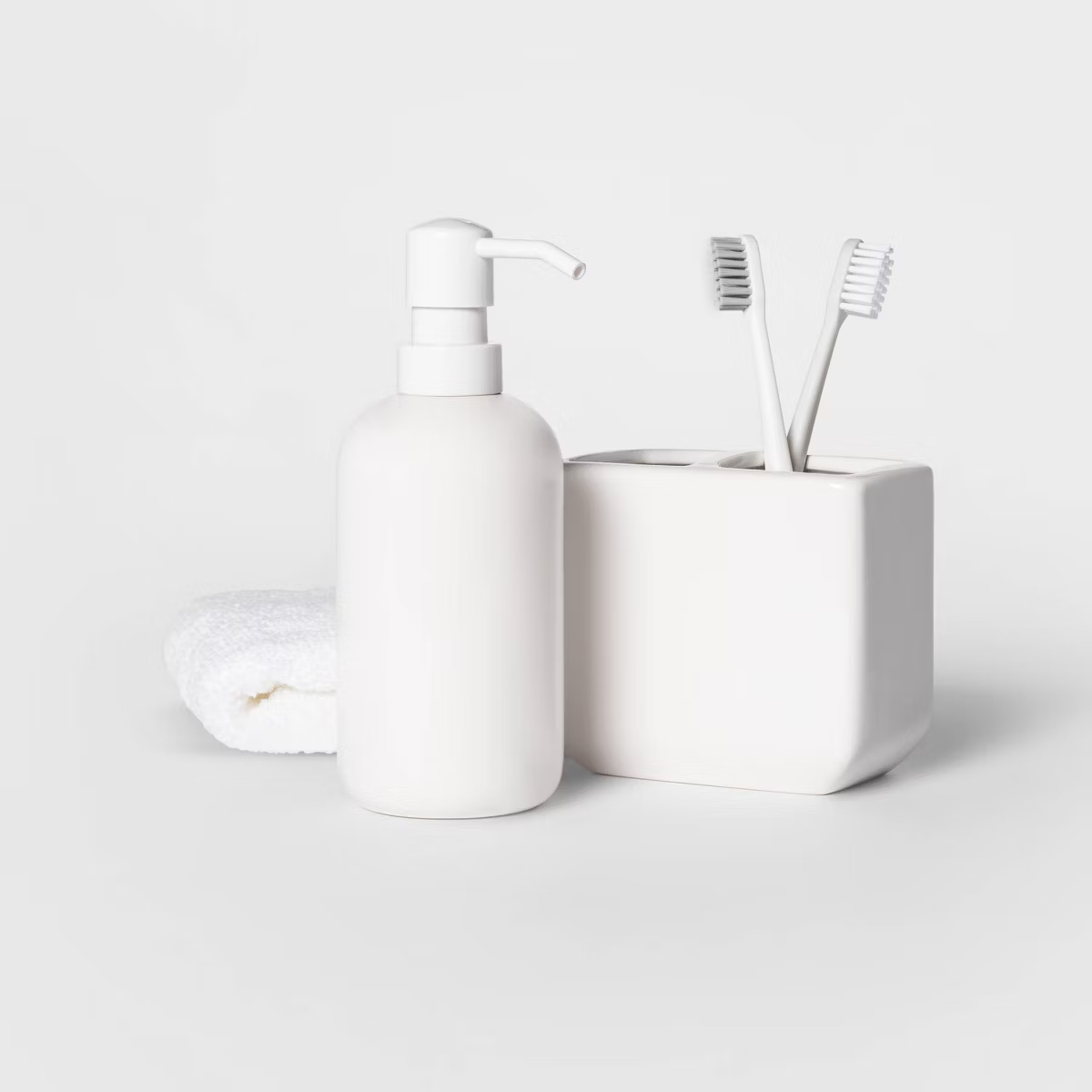 موزع صابون سيراميك أبيض بمضخة  - مراجعة Soap Dispenser Pump وسعره