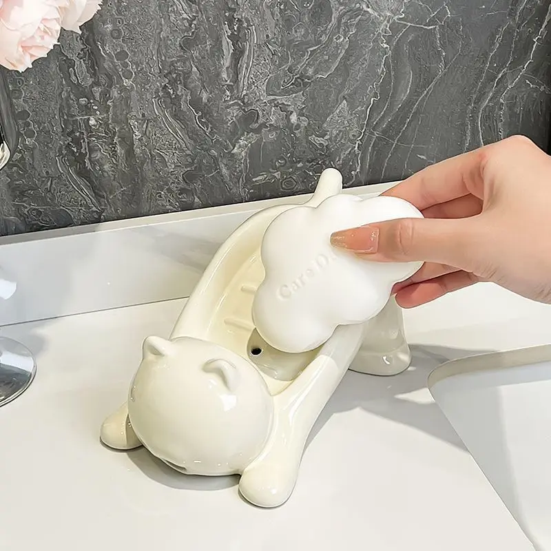 حامل صابون على شكل قطة لطيفة،  - مراجعة Bathroom Home Improvement وسعره