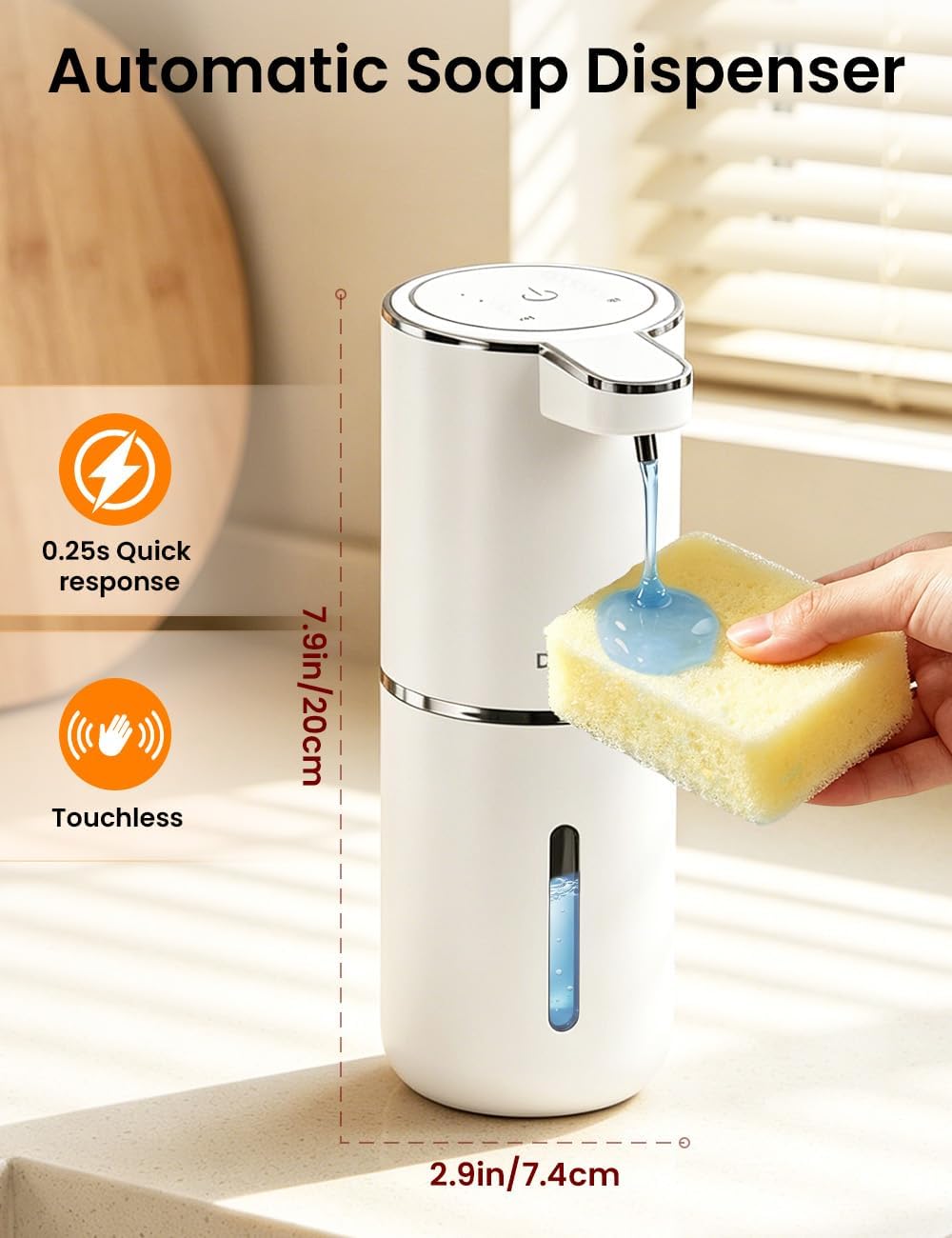 سعة 380 مل مع شاشة عرض ضوئية،  - مراجعة Soap Dispenser Pump وسعره