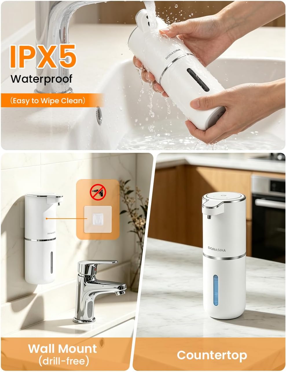 سعة 380 مل مع شاشة عرض ضوئية،  - مراجعة Soap Dispenser Pump وسعره