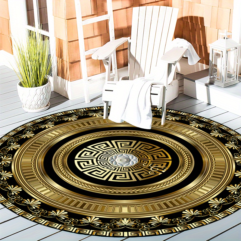 سجادة دائرية بنمط المفتاح اليو - مراجعة Home Bathroom Rugs وسعره