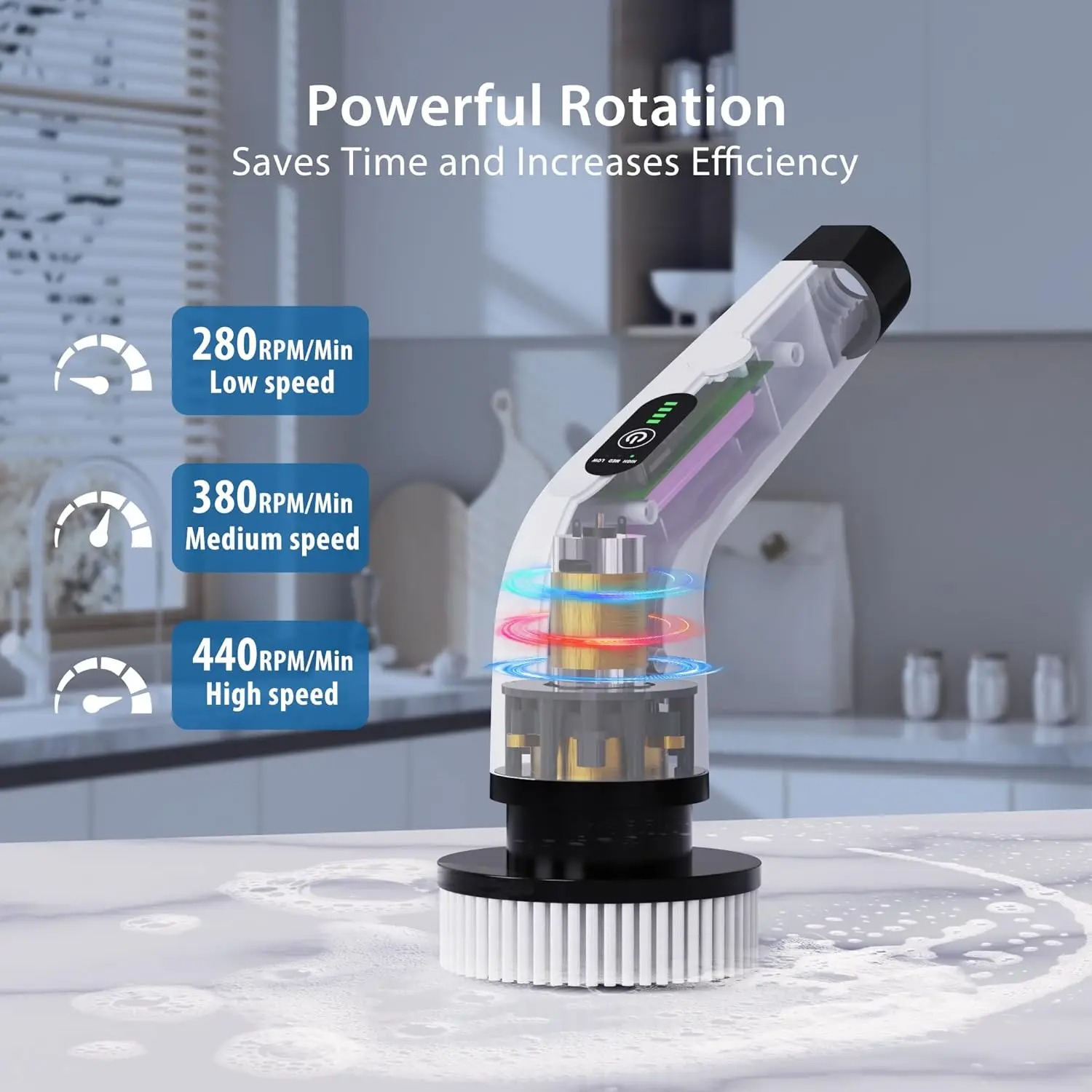 فرشاة تنظيف كهربائية قوية لاسل - مراجعة Home Bathroom Cleaner وسعره